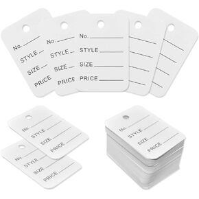 Renashed 1000Pcs Price Tags Merchandise Marking Tags Clothing Price Labels Clothing Tag Perforated Price Coupon Tags (White)
