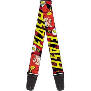 DC Comics Guitar Strap, The Flash In Action, 2 Inches Wide