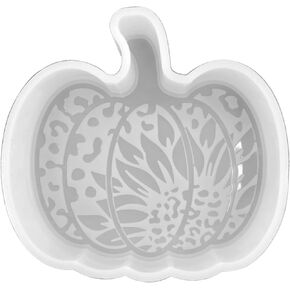 Fall Halloween Pumpkin Leopard Cheetah Sunflower Freshie Mold for Scented Cured Aroma Beads 4x3.75x0.8"D Western Country Southern Resin, Car Candle, Soap, Freshie Oven Safe Silicone Heat Resistant in Kuwait