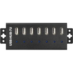 Waveshare Industrial Grade USB HUB Extending 7X USB 2.0 Ports Industrial-Grade Materials Stable and Reliable Performance Rugged & Durable with A Variety of Protective Functions