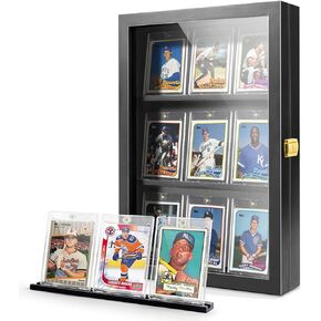 إطار عرض البطاقات الرياضية لـ 9 بطاقات، حافظة عرض بطاقات تجارة البيسبول على الحائط - أسود in Kuwait