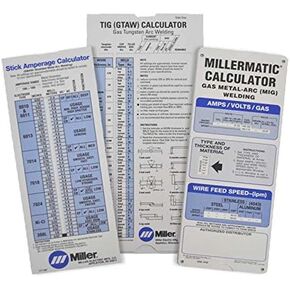 Miller 043125 MIG, TIG, Stick, 3-Pack Calculators