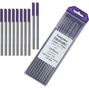 TIG Welding Tungsten Electrodes 2% Thoriated Welding Rods 3/32" x 7" 10-Pack Red