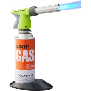Iwatani PRO2 Culinary Professional Kitchen Butane Torch | Adjustable Flame Shape Strength 2700 F | Sous Vide Crème Brulee Pastries | Anti-flare | Incl. Stabilizing Stand | Butane Fuel Not Included