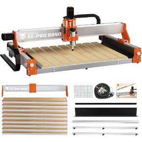FoxAlien XE-PRO 8040 Extension Kit with Upgraded Hybrid Spoilboard for X-axis, Compatible with XE-PRO CNC Router Machine