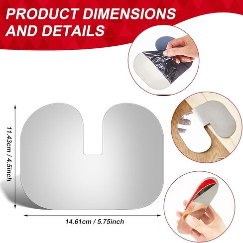 Dunzy 2 Pcs Stainless Steel Square Bow Guards That Need to Be Bend in Advance to Fit The Hull for Protection Boat (Notched Style) in Saudi Arabia
