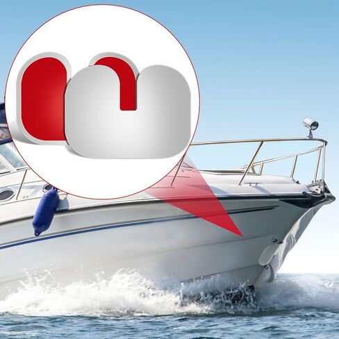 Dunzy 2 Pcs Stainless Steel Square Bow Guards That Need to Be Bend in Advance to Fit The Hull for Protection Boat (Notched Style) in Saudi Arabia