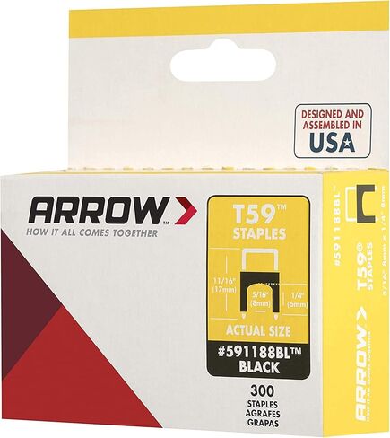 مثبت سهم 591188BLSS أصلي T59 ستانلس ستيل أسود 1/4 بوصة × 5/16 بوصة، 300 قطعة (عبوتان) in Kuwait