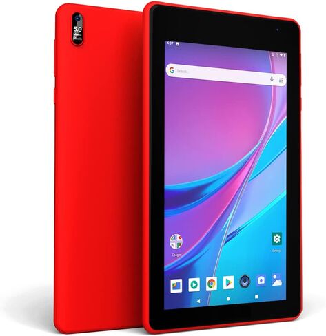 EGOTEK [UPDATED] 7 Inch WiFi Tablet, Android 10 GMS Certified OS, 2.5D Glass Touch Screen, Support WiFi 6 802.11 ax,1.5GHz Quad Core, 2GB+32GB, Fast speed, Long Life Battery, Free Leather Case(Black) in Saudi Arabia