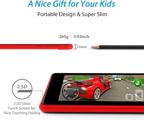 EGOTEK [UPDATED] 7 Inch WiFi Tablet, Android 10 GMS Certified OS, 2.5D Glass Touch Screen, Support WiFi 6 802.11 ax,1.5GHz Quad Core, 2GB+32GB, Fast speed, Long Life Battery, Free Leather Case(Black) in Saudi Arabia