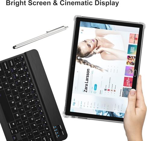 ZONKO Tablet 10 inch 4G Cellular Tablet PC with Dual Sim Card Slot, 4GB+64GB Storage(512GB Expand), Tablet with Keyboard Mouse Stylus, Octa-Core Processor,13MP Camera, WiFi, GPS(Black) in Kuwait