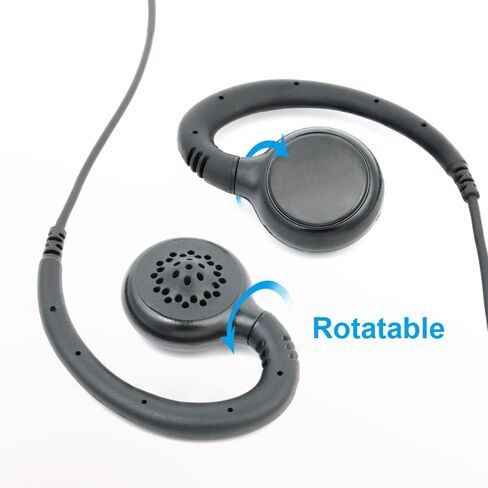 سماعة أذن لاسلكية على شكل C متوافقة مع Motorola CLPe 2 Way Radio سلك واحد سماعة أذن بخطاف 3.5 مم 1 دبوس سماعة راديو ثنائية الاتجاه مع ميكروفون PTT in Kuwait
