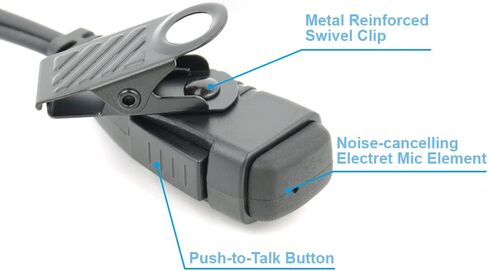 سماعة أذن لاسلكية على شكل C متوافقة مع Motorola CLPe 2 Way Radio سلك واحد سماعة أذن بخطاف 3.5 مم 1 دبوس سماعة راديو ثنائية الاتجاه مع ميكروفون PTT in Kuwait