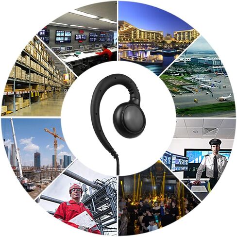 سماعة أذن لاسلكية على شكل C متوافقة مع Motorola CLPe 2 Way Radio سلك واحد سماعة أذن بخطاف 3.5 مم 1 دبوس سماعة راديو ثنائية الاتجاه مع ميكروفون PTT in Kuwait