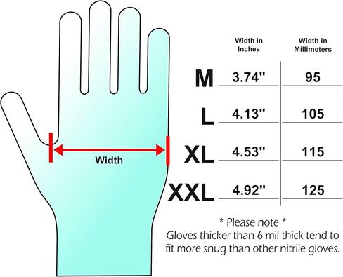 قفازات Adenna HER008 Hero 14 مل خالية من البودرة، أساور ممتدة، درجة طبية، أزرق، كبير جدًا، صندوق من 50 قطعة in Kuwait