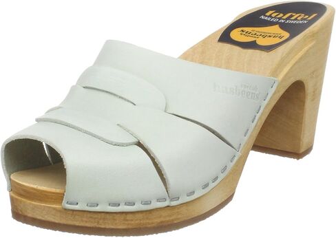 Swedish Hasbeens Women's Peep Toe Slip-In Sandal in Saudi Arabia