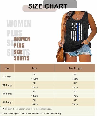 Plus Size 4th of July Independence Day Tank Tops for Women Summer American Flag Graphic Printed Tees Sleeveless Patriotic Top in Saudi Arabia