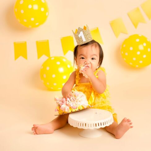 Glitter Crown for 1st Birthday - Baby First Birthday Crown, Birthday Girl Boy Gift,Photo Booth Props,1st Birthday Party Hat (Golden Crown) in Saudi Arabia