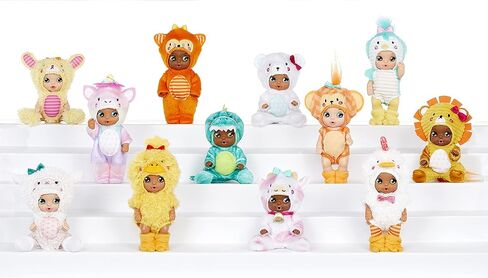 Baby Born Surprise Animal Babies Series 5/ Unwrap Surprises; Collectible Baby Dolls W/Soft Swaddle and Bunny Pouch;Dinosaur, Unicorn, Lion, Penguin, Cow. Gift K Ages 3+, Multicolor in Saudi Arabia