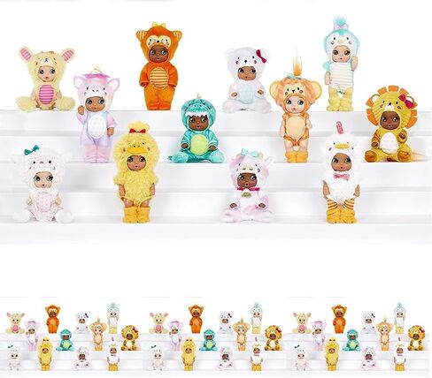 Baby Born Surprise Animal Babies Series 5/ Unwrap Surprises; Collectible Baby Dolls W/Soft Swaddle and Bunny Pouch;Dinosaur, Unicorn, Lion, Penguin, Cow. Gift K Ages 3+, Multicolor in Saudi Arabia