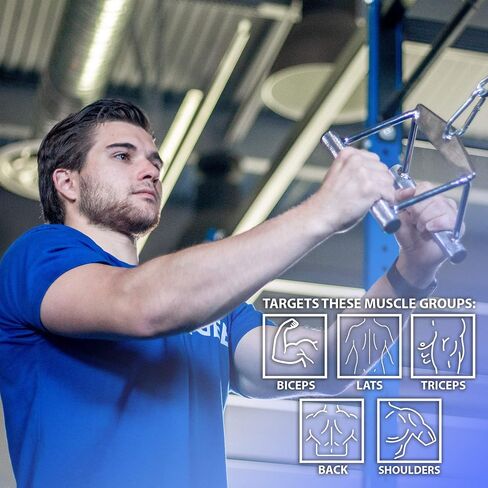 Synergee D Handle Cable Attachment – Home Gym Accessory for Cable Machine, D Ring Grip for Weight Workout in Saudi Arabia