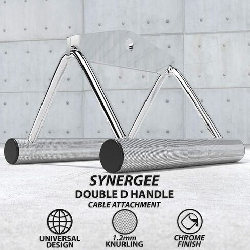 Synergee D Handle Cable Attachment – Home Gym Accessory for Cable Machine, D Ring Grip for Weight Workout in Saudi Arabia