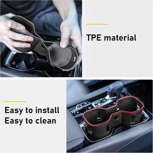 Compatible with 2023 2024 Lexus RX Cup Holder Insert,2023 2024 RX 350 350h 550h 450h+ Center Console Cup Holders for 2023 2024 RX Accessories(TPE Material) in Kuwait