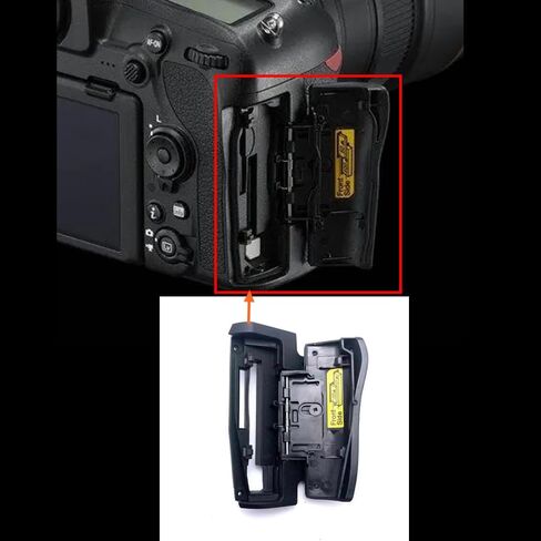 CF SD Memory Card Door Cover for Nikon D850 Replacement Repair, with Rubber Part in Saudi Arabia