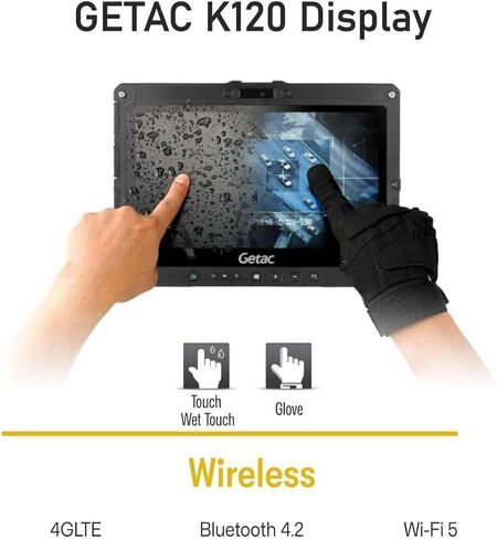 Getac K120 12.5" FHD Rugged Laptop, Touchscreen 2-in-1 Notebook, Intel Core i5-8250U, 16GB RAM, 256GB SSD, 4G LTE, Backlit Keyboard, Windows 11 Pro (Renewed) in Kuwait