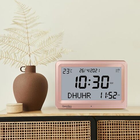 Azan Clock for USA-Automatic Worldwide Digital 8 Azan Prayer Sounds Islamic Wall and Desk Clock in Saudi Arabia