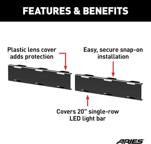 ARIES 1501263 20-Inch LED Light Bar Covers, 2 Pieces in Kuwait