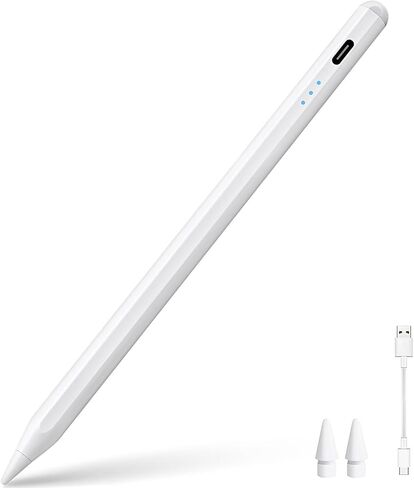 Stylus Pen for iPad 2018-2023, Palm Rejection Tilt Sensor, Magnetic Apple Pen Active Pencil Compatible with iPad Pro 11"/12.9",iPad 10/9/8/7/6,iPad Mini 5/6,iPad Air3/4/5 (Black) in Saudi Arabia
