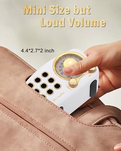 Retro Radio Bluetooth Speaker, Vintage Radio FM Radio with Old Fashioned Classic Style, Strong Bass Enhancement, Loud Volume, Bluetooth 5.0 Connection, TF Card Slot and MP3 Player (Black) in Saudi Arabia