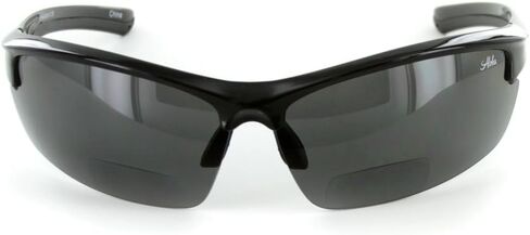 Creekside Wrap-Around Polarized Bifocal Sport Safety Reading Sunglasses for Youthful, Active Men and Women (Black/Amber +2.50) in Saudi Arabia