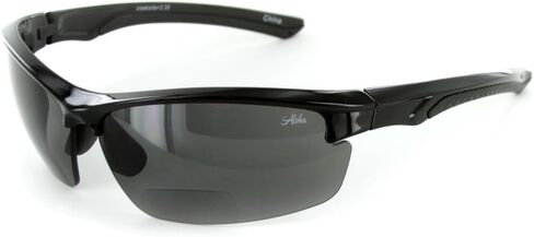 Creekside Wrap-Around Polarized Bifocal Sport Safety Reading Sunglasses for Youthful, Active Men and Women (Black/Amber +2.50) in Saudi Arabia