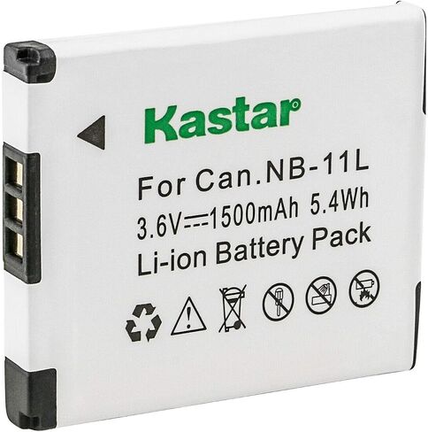 بطارية Kastar حزمة واحدة وشاحن حائط تيار متردد متوافق مع Canon SX400 is، SX410 is، SX420 is، ELPH 110 HS، ELPH 115 is، ELPH 120 is، ELPH 130 is، ELPH 135، ELPH 140 is، ELPH 150 is، ELPH 160 الكاميرات in Saudi Arabia