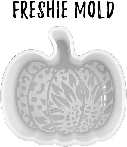 خريف الهالوين اليقطين الفهد الفهد عباد الشمس قالب Freshie للخرز العطري المعطر 4x3.75x0.8"D راتنج جنوب البلاد الغربي، شمعة السيارة، الصابون، فرن طازج آمن من السيليكون المقاوم للحرارة in Saudi Arabia
