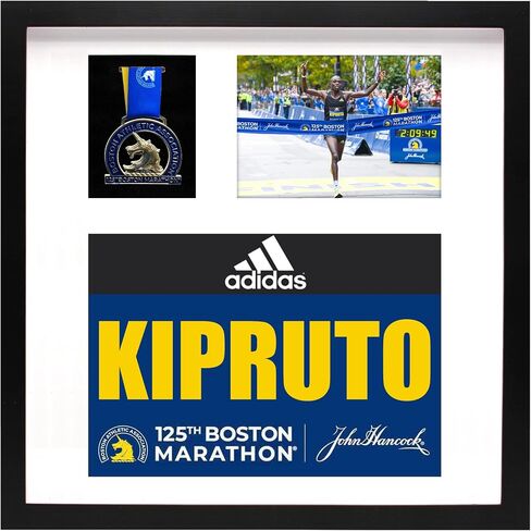 16x16 Inch Medal Display Shadow Box Picture Frame, Marathon & Triathlon Photo, Finishing Medal and Race Bib Framing Kit, 3D Medal Box Photo Frame for Medals Bibs Photos (Black) in Saudi Arabia
