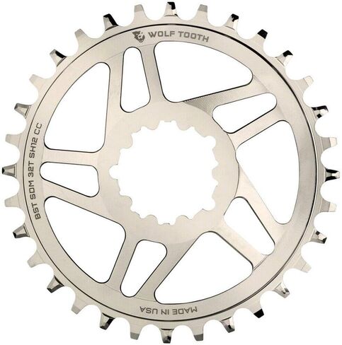 حلقات سلاسل الدراجة الجبلية ذات التركيب المباشر من Wolf Tooth لكرنك Cane Creek وSRAM لسلسلة Shimano 12spd Hyperglide+ (34 سن، Drop-Stop ST، Boost، MTB) in Saudi Arabia