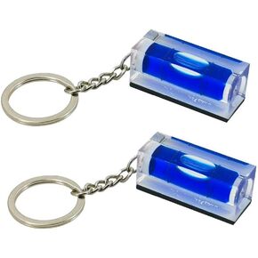 Mini Acrylic Keychain Block Level Vial - Replacement Level - Picture Hanging Level - Pocket Level - Bubble Level -magnetic- Pack of 4 (green)