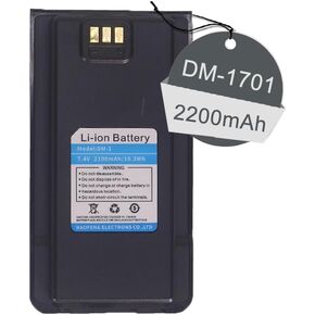 BAOFENG DM-1 Battery for DM1701 DMR Two Way Radio 2200mAh 7.4V Rechargeable 16.3Wh DM-1701 Walkie Talkie Accessories