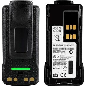 JINTION PMNN4409 PMNN4409AR PMNN4409BR 7.4V 3000mAh Li-ion Two-Way Radio High-Capacity Battery Replacement for Motorola P8668i XPR3300 XPR3500 XPR7350 XPR7550+Belt Clip+Power Display