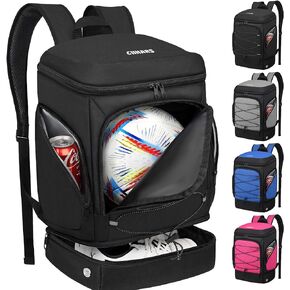 Soccer Backpack,Soccer Bag with Ball Holder, Includes Separate Cleat Shoe and Ball Compartment Sport Equipment Bags Fit Basketball Volleyball Football