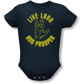 STAR TREK Boys' Live Long Hand Bodysuit Navy
