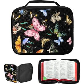 Eagle on American Flag Bible Covers, Bible Case with Bookmarks, Bible Bags for Women Men Large Size 11" x 8.7", PU Leather Bible Bags and Totes with Pockets and Zipper, Bible Cover Accessories
