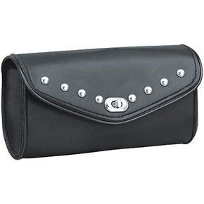 PVC Studded Motorcycle Handle Bar Windshield Tool Bag 10"