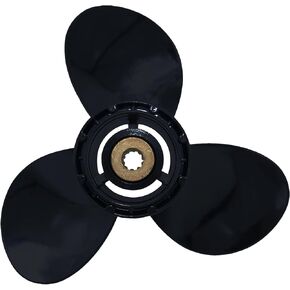 CAPTAIN Outboard Propeller fit Suzuki DF8A DF9.9A DF9.9B DF9.9 DT9.9 DF15A DF15 DT15C DT15 DF20A DT20- OEM Grade - 3 Blades - 10 Spline Tooth Aluminum Boat Prop - 9 1/4x10