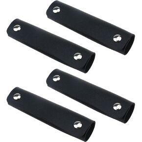 Antrader 4-Pack Handbag Handle Leather Wrap Covers，Black Purse Wallet Handle Protectors,Craft Strap Making Supplies,120×100mm