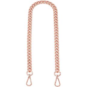 PH PandaHall 23.8" Flat Chain Strap Rose Gold Shoulder Bag Chain Strap Aluminum Purse Chain Replacement Chunky Metal Chain for Clutch Underarm Bag Handmade Bag Purse Repair Clothes Shoes Decor