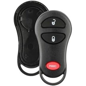 Key Fob Keyless Entry Remote Shell Case & Pad fits Chrysler, Dodge, Jeep, Plymouth 1999 2000 2001 2002 2003 2004 2005